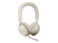 Jabra Evolve2 75 - Auricular - en oreja - Bluetooth - inalámbrico, cableado - cancelación de sonido activo - USB-A - aislamiento de ruido - beige - optimizado para UC 27599-989-998