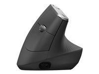 Logitech MX Vertical - Ratón vertical - ergonómico - óptico - 6 botones - inalámbrico, cableado - Bluetooth, 2.4 GHz - receptor inalámbrico USB - grafito 910-005448