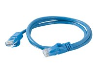 C2G Cat6 Booted Unshielded (UTP) Network Patch Cable - Cable de interconexión - RJ-45 (M) a RJ-45 (M) - 1.5 m - UTP - CAT 6 - moldeado, sin enganches, trenzado - azul 83387