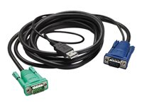 APC - Cable de teclado / vídeo / ratón (KVM) - USB, HD-15 (VGA) (M) a HD-15 (VGA) (M) - 1.83 m - para P/N: AP5201, AP5202, AP5808, AP5816, KVM1116R AP5821