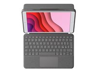 Logitech Combo Touch - Caja de teclado y folio - con panel táctil - luz trasera - Apple Smart connector - AZERTY - francés - grafito - para Apple 10.5-inch iPad Air (3ª generación); 10.5-inch iPad Pro 920-009625