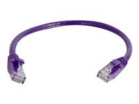 C2G Cat6 Booted Unshielded (UTP) Network Patch Cable - Cable de interconexión - RJ-45 (M) a RJ-45 (M) - 5 m - UTP - CAT 6 - moldeado, sin enganches, trenzado - púrpura 83635