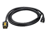 APC - Cable de alimentación - NEMA 5-15 (M) a IEC 60320 C19 - CA 120 V - 15 A - 3 m - negro - para P/N: SCL400RMJ1U, SMX1000C, SMX1500RM2UC, SMX1500RM2UCNC, SMX750C, SMX750CNC AP8750