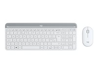 Logitech Slim Wireless Combo MK470 - Juego de teclado y ratón - inalámbrico - 2.4 GHz - nórdico - blanco hueso 920-009201