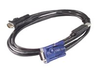 APC - Cable para vídeo / USB - USB, HD-15 (VGA) (M) a HD-15 (VGA) (M) - 7.6 m - para APC 16 Port Multi-Platform Analog KVM, 8 Port Multi-Platform Analog KVM AP5261