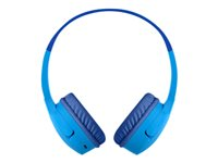 Belkin SoundForm Mini - Auriculares con diadema con micro - en oreja - Bluetooth - inalámbrico - conector de 3,5 mm - azul AUD002BTBL