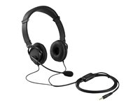 Kensington Hi-Fi Headphones with Mic - Auriculares con diadema con micro - en oreja - cableado - conector de 3,5 mm K33597WW