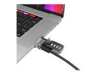 Compulocks MacBook Pro 16-inch 2019 Lock Adapter With Combination Lock - Adaptador de bloqueo de ranura de seguridad - plata - con bloqueo de cable con combinación - para Apple MacBook Pro 16" (Late 2019) MBPR16LDG01CL