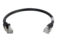 C2G Cat6a Booted Shielded (STP) Network Patch Cable - Cable de interconexión - RJ-45 (M) a RJ-45 (M) - 5 m - STP - CAT 6a - moldeado, sin enganches, trenzado - negro 89919