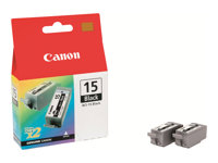 Canon BCI-15 - Paquete de 2 - negro - original - depósito de tinta - para i70, 80; PIXMA iP90, iP90v 8190A002