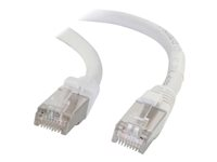 C2G Cat5e Booted Shielded (STP) Network Patch Cable - Cable de interconexión - RJ-45 (M) a RJ-45 (M) - 1 m - STP - CAT 5e - moldeado - blanco 83880