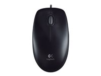 Logitech B100 - Ratón - diestro y zurdo - óptico - 3 botones - cableado - USB - blanco 910-003360