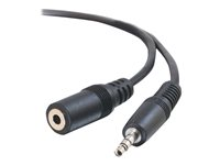 C2G - Cable alargador de audio - miniconector estéreo macho a miniconector estéreo hembra - 5 m - blindado - moldeado 80094