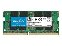 Crucial - DDR4 - módulo - 8 GB - SO-DIMM de 260 contactos - 3200 MHz / PC4-25600 - CL22 - 1.2 V - sin búfer - no ECC CT8G4SFRA32A