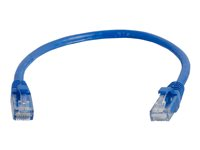 C2G Cat5e Booted Unshielded (UTP) Network Patch Cable - Cable de interconexión - RJ-45 (M) a RJ-45 (M) - 30 cm - UTP - CAT 5e - moldeado, sin enganches, trenzado - azul 83159