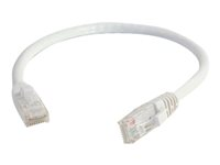 C2G Cat5e Booted Unshielded (UTP) Network Patch Cable - Cable de interconexión - RJ-45 (M) a RJ-45 (M) - 30 cm - UTP - CAT 5e - moldeado, sin enganches, trenzado - blanco 83259