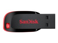 SanDisk Cruzer Blade - Unidad flash USB - 64 GB - USB 2.0 - negro, rojo SDCZ50-064G-B35