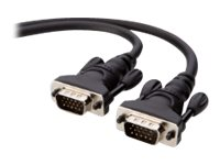 Belkin PC Monitor Cable - Cable VGA - HD-15 (VGA) (M) a HD-15 (VGA) (M) - 1.8 m - moldeado, trenzado, tornillos de mariposa F2N028BT1.8M