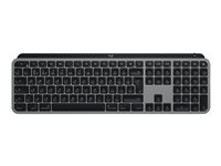 Logitech MX Keys para Mac - Teclado - retroiluminación - Bluetooth, 2.4 GHz - QWERTY - Internacional de EE. UU. - gris espacio - para Apple 10.2-inch iPad; 10.5-inch iPad Air; 10.9-inch iPad Air; iPhone 11, 12, 13, SE 920-009558