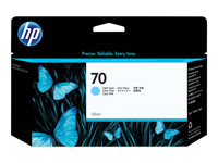 HP 70 - 130 ml - cián claro - original - DesignJet - cartucho de tinta - para DesignJet Z2100, Z3100, Z3100ps, Z3200, Z3200ps, Z5200 C9390A