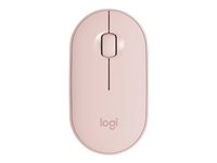 Logitech Pebble M350 - Ratón - óptico - 3 botones - inalámbrico - Bluetooth, 2.4 GHz - receptor inalámbrico USB - rosa 910-005717