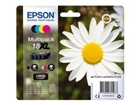 Epson 18XL - Paquete de 4 - XL - negro, amarillo, cián, magenta - original - blíster - cartucho de tinta - para Expression Home XP-212, 215, 225, 312, 315, 322, 325, 412, 415, 422, 425 C13T18164012