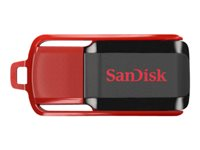 SanDisk Cruzer Switch - Unidad flash USB - 64 GB - USB 2.0 - negro, rojo SDCZ52-064G-B35