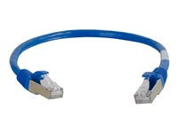 C2G Cat5e Booted Shielded (STP) Network Patch Cable - Cable de interconexión - RJ-45 (M) a RJ-45 (M) - 20 m - STP - CAT 5e - moldeado - azul 83777