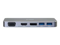 C2G - Estación de conexión - USB-C - VGA, HDMI, DP 84439