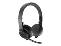 Logitech Zone Wireless - Auricular - en oreja - Bluetooth - inalámbrico - cancelación de sonido activo - aislamiento de ruido - grafito - Certificado para Equipos de Microsoft 981-000859