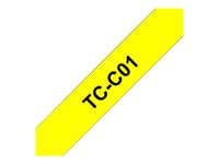 Brother TCC01 - 12 mm x 6.7 m - negro sobre amarillo fluorescente - tipo laminado - para P-Touch PT-2000, PT-3000, PT-500, PT-5000, PT-8E TCC01