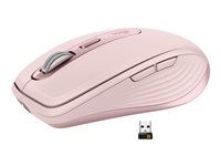 Logitech MX Anywhere 3 - Ratón - laser - 6 botones - inalámbrico - Bluetooth, 2.4 GHz - receptor inalámbrico USB - rosa 910-005990