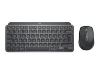 Logitech MX Keys Mini Combo for Business - Juego de teclado y ratón - retroiluminación - inalámbrico - Bluetooth LE - QWERTY - Internacional de EE. UU. - grafito 920-011061