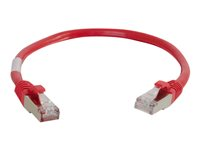 C2G Cat5e Booted Shielded (STP) Network Patch Cable - Cable de interconexión - RJ-45 (M) a RJ-45 (M) - 1 m - STP - CAT 5e - moldeado - rojo 83790