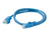 C2G Cat6 Booted Unshielded (UTP) Network Patch Cable - Cable de interconexión - RJ-45 (M) a RJ-45 (M) - 10 m - UTP - CAT 6 - moldeado, sin enganches, trenzado - azul 83392