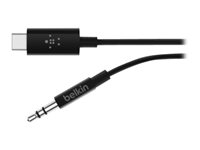 Belkin RockStar - Cable de audio - USB-C macho a miniconector estéreo macho - 1.83 m - blanco F7U079BT06-BLK