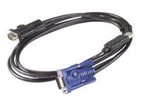 APC - Cable de teclado / vídeo / ratón (KVM) - USB, HD-15 (VGA) a HD-15 (VGA) - 1.83 m - para P/N: AP5201, AP5202, AP5808, AP5816, KVM1116R AP5253