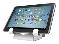 Compulocks Universal Tablet Holder Keyed Coiled Cable Lock White - Base - para PC Tablet - bloqueable - aluminio de alta calidad - blanco - escritorio CL12CUTHWB