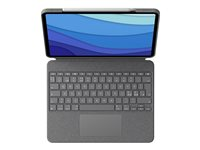 Logitech Combo Touch - Caja de teclado y folio - con panel táctil - luz trasera - Apple Smart connector - Pan Nordic - gris - para Apple 10.9-inch iPad Air (4ª generación) 920-010302