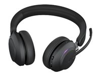 Jabra Evolve2 65 MS Stereo - Auricular - en oreja - Bluetooth - inalámbrico - USB-A - aislamiento de ruido - negro - con base de carga - Certificado para Equipos de Microsoft 26599-999-989