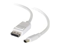 C2G 1m Mini DisplayPort to DisplayPort Adapter Cable 4K UHD - White - Cable DisplayPort - Mini DisplayPort (M) a DisplayPort (M) - 1 m - blanco 84297