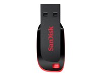 SanDisk Cruzer Blade - Unidad flash USB - 128 GB - USB - negro, rojo SDCZ50-128G-B35