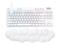 Logitech G G713 - Teclado - sin teclado numérico - retroiluminación - USB - QWERTY - español - interruptor: Linear - blanco 920-010671