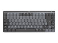 Logitech Master Series MX Mechanical Mini - Teclado - retroiluminación - inalámbrico - Bluetooth LE - QWERTY - Internacional de EE. UU. - interruptor: Tactile Quiet - grafito 920-010780