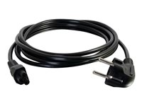 C2G Laptop Power Cord - Cable de alimentación - IEC 60320 C5 a CEE 7/7 (M) - CA 250 V - 2 m - moldeado - negro - Europa 80607