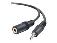 C2G - Cable alargador de audio - miniconector estéreo macho a miniconector estéreo hembra - 2 m - blindado - moldeado 80092