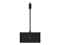 Belkin - Adaptador de carga y multimedia - USB-C - VGA, HDMI - GigE AVC004BTBK