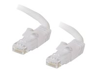 C2G Cat6 Booted Unshielded (UTP) Network Patch Cable - Cable de interconexión - RJ-45 (M) a RJ-45 (M) - 7 m - UTP - CAT 6 - moldeado, sin enganches, trenzado - blanco 83491