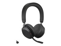 Jabra Evolve2 75 - Auricular - en oreja - Bluetooth - inalámbrico, cableado - cancelación de sonido activo - USB-C - aislamiento de ruido - negro - optimizado para UC 27599-989-899