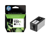HP 920XL - Alto rendimiento - negro - original - cartucho de tinta - para Officejet 6000, 6000 E609a, 6500, 6500 E709a, 6500A, 6500A E710a, 7000 E809a, 7500A CD975AE#BGY